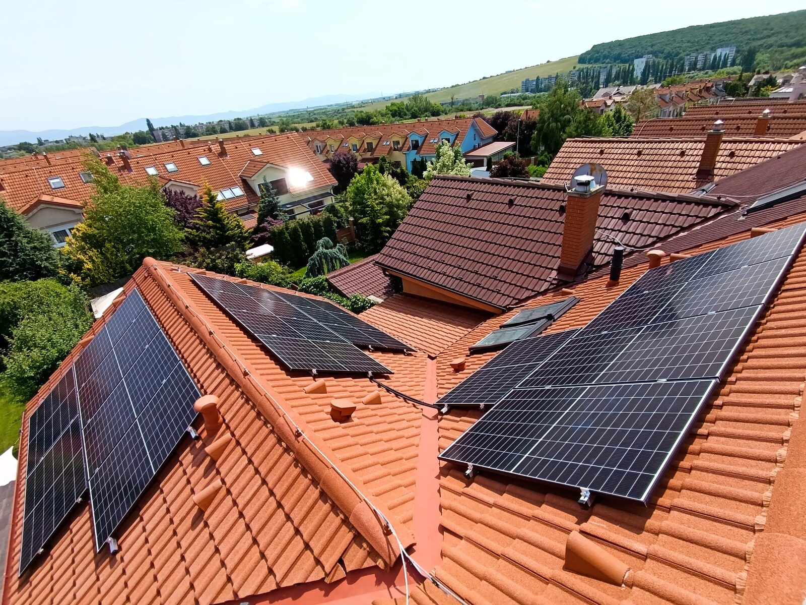 FVE elektrárne, letecký pohľad